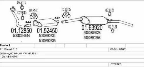 MTS C280172006728 - Система випуску ОГ autocars.com.ua