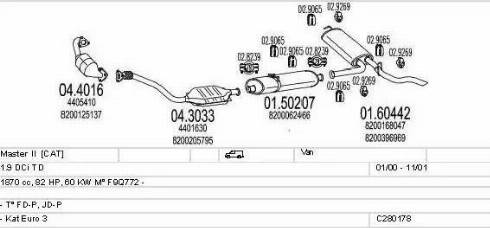 MTS C280178006734 - Система випуску ОГ autocars.com.ua