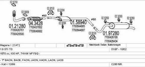 MTS C280196006756 - Система випуску ОГ autocars.com.ua