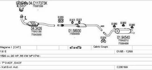 MTS C280199006760 - Система випуску ОГ autocars.com.ua