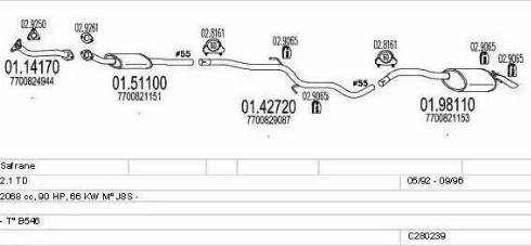 MTS C280239006805 - Система випуску ОГ autocars.com.ua