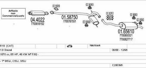 MTS C280396006384 - Система випуску ОГ autocars.com.ua