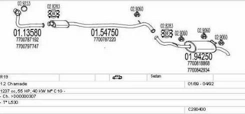 MTS C280400006388 - Система випуску ОГ autocars.com.ua