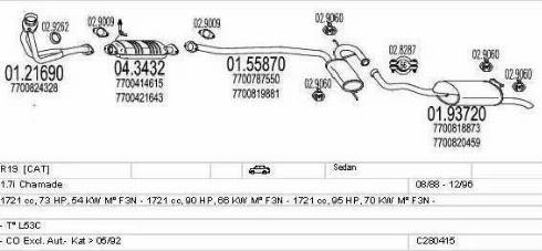 MTS C280415006403 - Система випуску ОГ autocars.com.ua