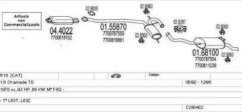 MTS C280432005591 - Система випуску ОГ autocars.com.ua