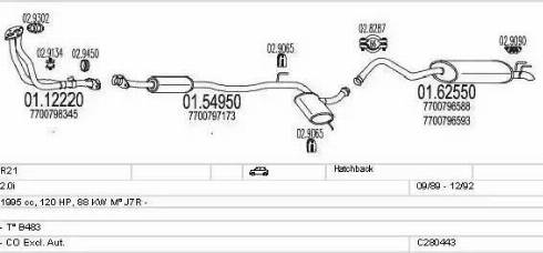 MTS C280443005605 - Система випуску ОГ autocars.com.ua