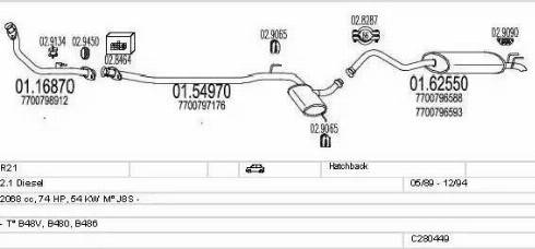 MTS C280449007497 - Система випуску ОГ autocars.com.ua