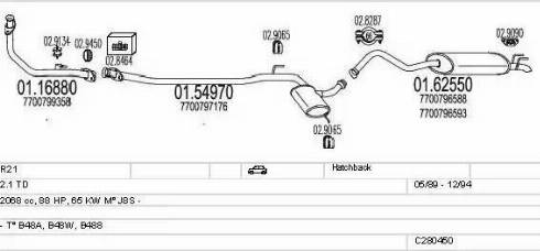MTS C280450007498 - Система випуску ОГ autocars.com.ua