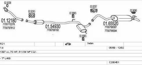 MTS C280451007499 - Система випуску ОГ autocars.com.ua
