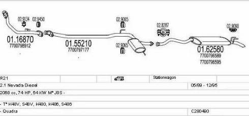 MTS C280490007542 - Система випуску ОГ autocars.com.ua
