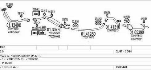 MTS C280499007551 - Система випуску ОГ autocars.com.ua