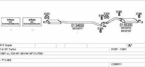 MTS C280611007662 - Система випуску ОГ autocars.com.ua