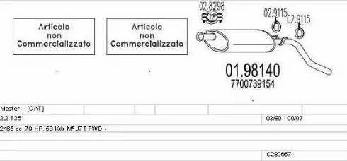 MTS C280657008295 - Система випуску ОГ autocars.com.ua