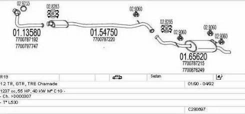 MTS C280697008686 - Система випуску ОГ autocars.com.ua