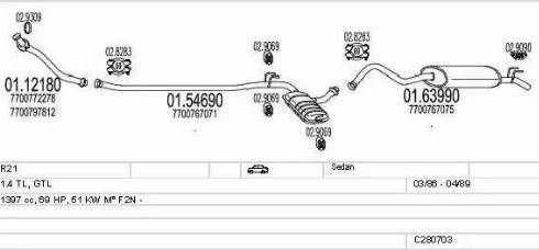 MTS C280703008527 - Система випуску ОГ autocars.com.ua