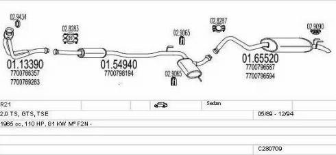 MTS C280709008928 - Система випуску ОГ autocars.com.ua