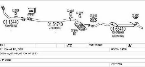 MTS C280710008525 - Система випуску ОГ autocars.com.ua