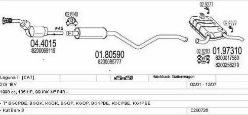 MTS C280726006708 - Система випуску ОГ autocars.com.ua