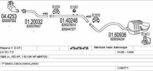 MTS C280771010706 - Система випуску ОГ autocars.com.ua
