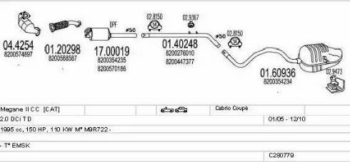 MTS C280779010714 - Система випуску ОГ autocars.com.ua