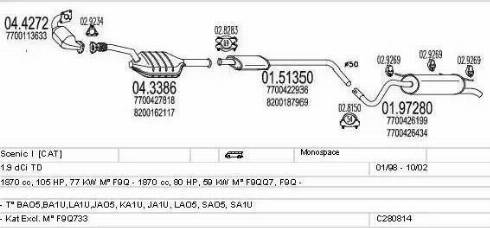 MTS C280814011898 - Система випуску ОГ autocars.com.ua