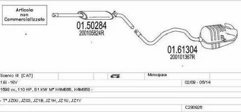 MTS C280926028149 - Система випуску ОГ autocars.com.ua
