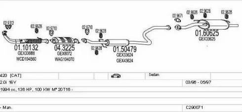 MTS C290071003527 - Система випуску ОГ autocars.com.ua