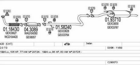 MTS C290073003529 - Система випуску ОГ autocars.com.ua