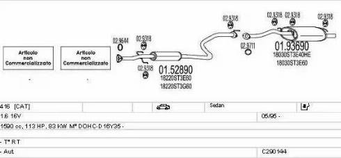 MTS C290144008001 - Система випуску ОГ autocars.com.ua