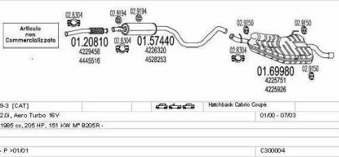 MTS C300004003588 - Система випуску ОГ autocars.com.ua