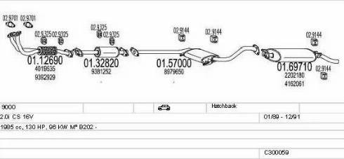 MTS C300059003645 - Система выпуска ОГ avtokuzovplus.com.ua