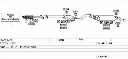 MTS C300085003674 - Система выпуска ОГ avtokuzovplus.com.ua