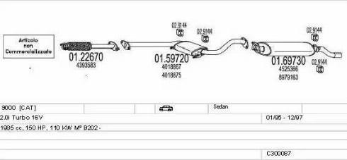 MTS C300087003676 - Система выпуска ОГ avtokuzovplus.com.ua