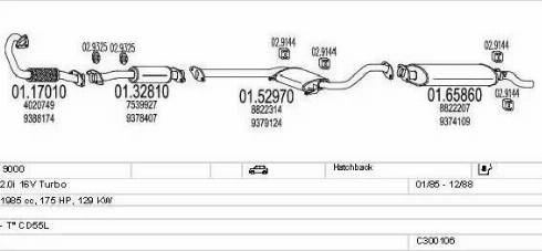 MTS C300106008501 - Система випуску ОГ autocars.com.ua