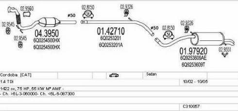 MTS C310057006300 - Система випуску ОГ autocars.com.ua