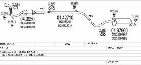 MTS C310170007089 - Система випуску ОГ autocars.com.ua