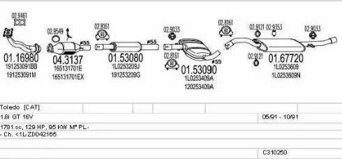 MTS C310250006488 - Система випуску ОГ autocars.com.ua