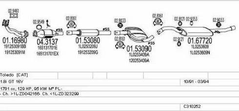 MTS C310252006490 - Система випуску ОГ autocars.com.ua