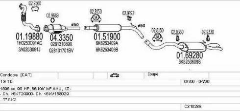 MTS C310288009641 - Система выпуска ОГ avtokuzovplus.com.ua