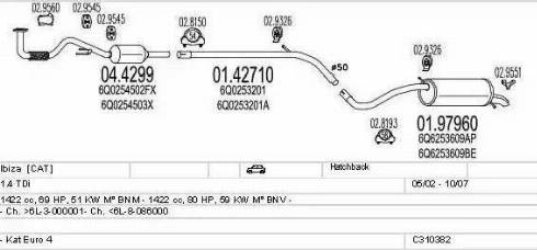 MTS C310382019563 - Система випуску ОГ autocars.com.ua