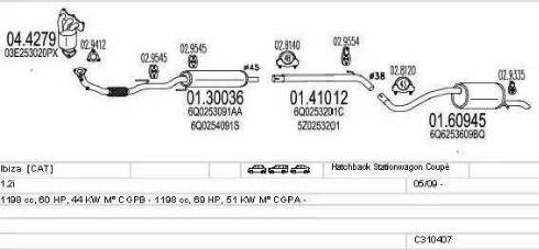 MTS C310407024018 - Система випуску ОГ autocars.com.ua