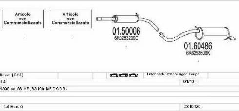 MTS C310426028286 - Система випуску ОГ autocars.com.ua