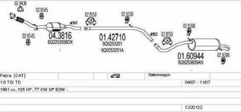 MTS C320122022791 - Система выпуска ОГ avtokuzovplus.com.ua