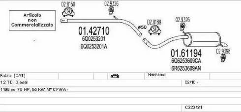 MTS C320131024965 - Система выпуска ОГ avtokuzovplus.com.ua