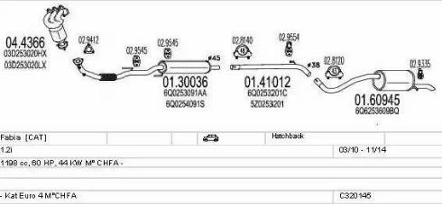 MTS C320145028346 - Система выпуска ОГ avtokuzovplus.com.ua