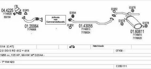 MTS C350111025045 - Система випуску ОГ autocars.com.ua