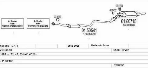 MTS C370105001783 - Система випуску ОГ autocars.com.ua