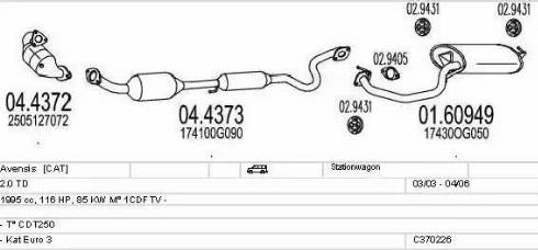 MTS C370226010779 - Система випуску ОГ autocars.com.ua