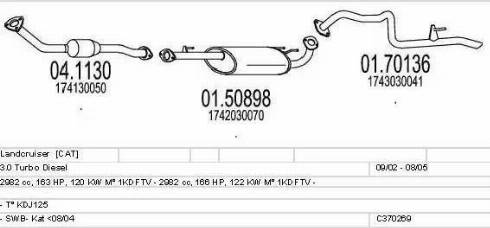 MTS C370269022725 - Система випуску ОГ autocars.com.ua