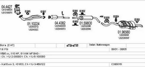 MTS C380016002807 - Система випуску ОГ autocars.com.ua